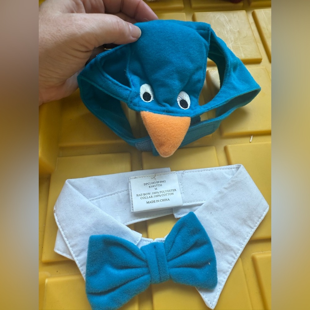 Penguin dog costume.  Small breed. Collar and hat. Like new